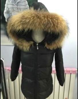 Veste en fourrure de raton laveur pour femmes