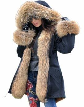 Veste en cuir synthétique épais pour les femmes.