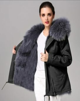 Veste En Fausse Fourrure Chaud